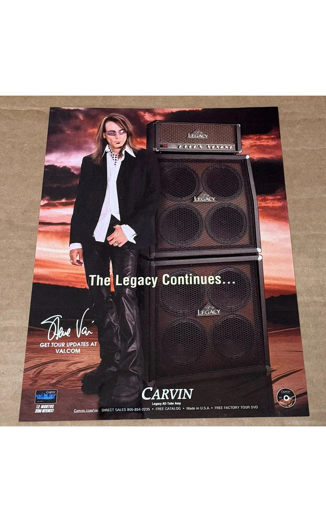 CARVIN AMPS - STEVE VAI - 2008 Print Advertisement