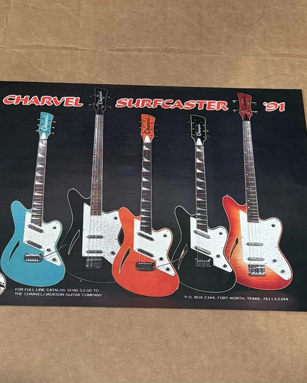 CHARVEL JACKSON GUITARS - SURFCASTER '91 - 1991 Print Ad