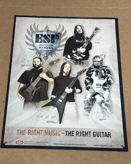 ESP GUITARS - STEPHEN CARPENTER / WILL ADLER / MICHAEL PAGET / MAX CAVALERA - 2008 Print Ad