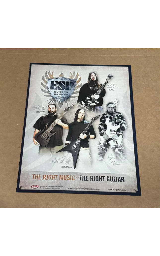ESP GUITARS - STEPHEN CARPENTER / WILL ADLER / MICHAEL PAGET / MAX CAVALERA - 2008 Print Ad