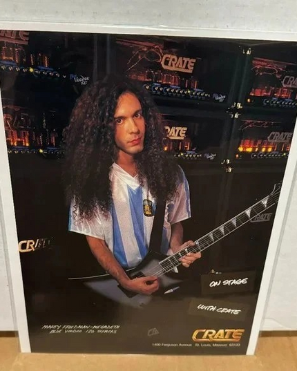 MARTY FRIEDMAN of MEGADETH - CRATE AMPS - 1997 Print Advertisement