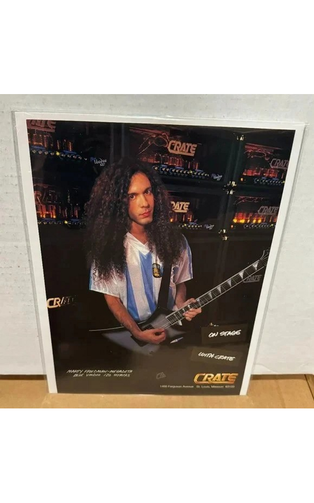 MARTY FRIEDMAN of MEGADETH - CRATE AMPS - 1997 Print Advertisement