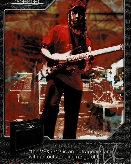 VERNON REID of LIVING COLOUR - CRATE AMPS - 2005 Print Ad