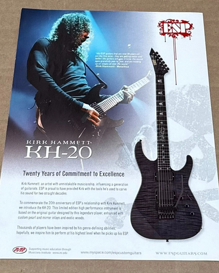 ESP GUITARS - KIRK HAMMETT of METALLICA - 2007 Print Ad