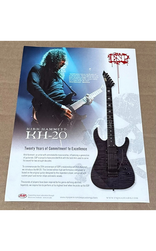 ESP GUITARS - KIRK HAMMETT of METALLICA - 2007 Print Ad
