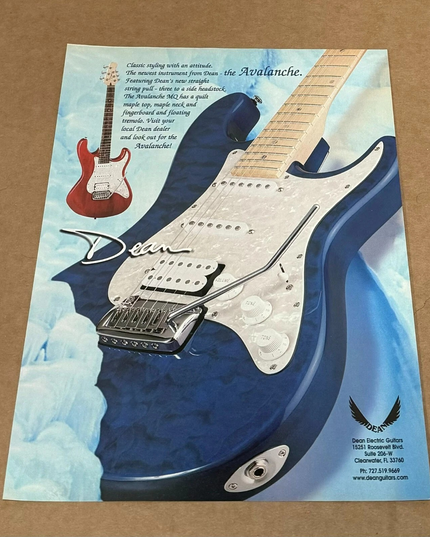 DEAN GUITARS - The Avalanche - 1999 Print Advertisement
