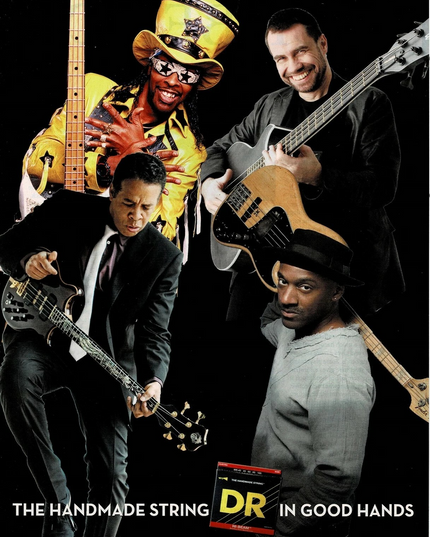 MARCUS MILLER / BOOTSY COLLINS / CLARKE - DR Strings - 2011 Print Advertisement