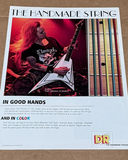 ALEXI LAIHO of CHILDREN of BODOM - DR Strings - 2006 Print Ad