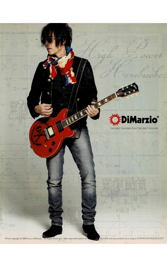 Earl Slick - DiMarzio Pickups - 2008 Print Advertisement