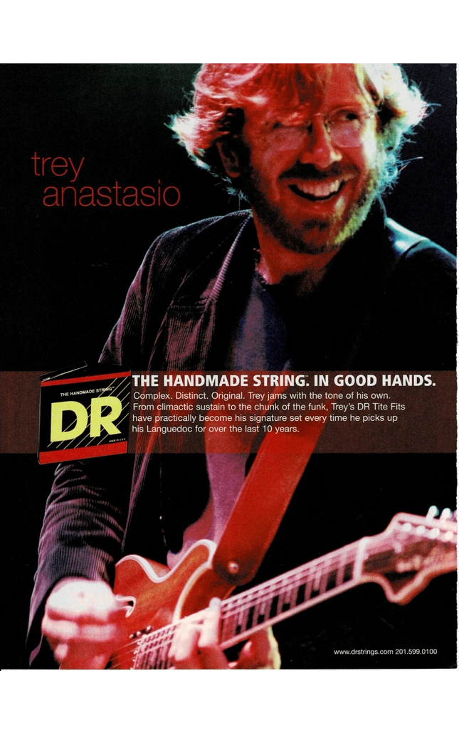 TREY ANASTASIO of PHISH - DR Strings - 2005 Print Advertisement