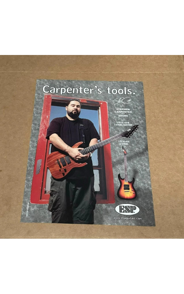 ESP GUITARS - STEPHEN CARPENTER of the Deftones - 2003 Print Ad
