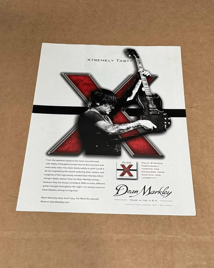 Josh Steely of Daughtry - Dean Markley Strings - 2012 Print Advertisement