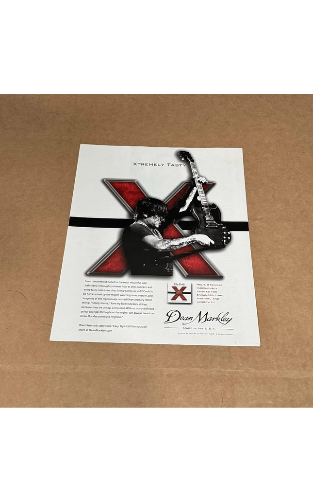 Josh Steely of Daughtry - Dean Markley Strings - 2012 Print Advertisement