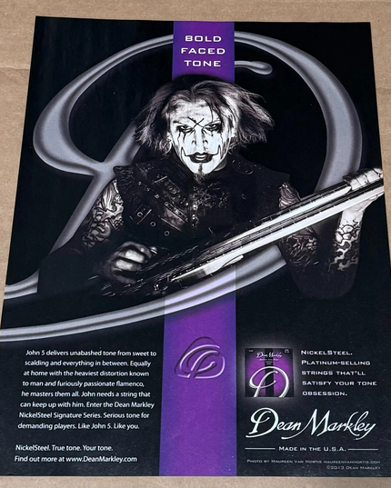 John 5 - Dean Markley - 2013 Print Advertisement