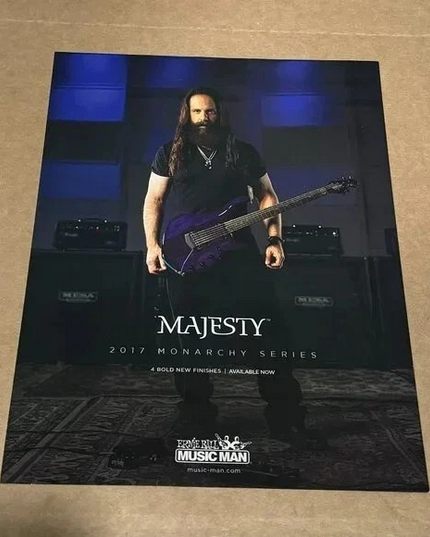 Ernie Ball / MUSIC MAN - JOHN PETRUCCI of DREAM THEATER - 2017 Print Ad