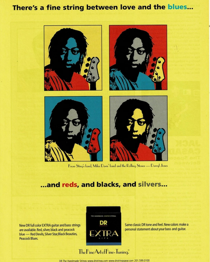 Darryl Jones of Sting / Miles Davis /Rolling Stones - DR Strings - 2004 Print Ad