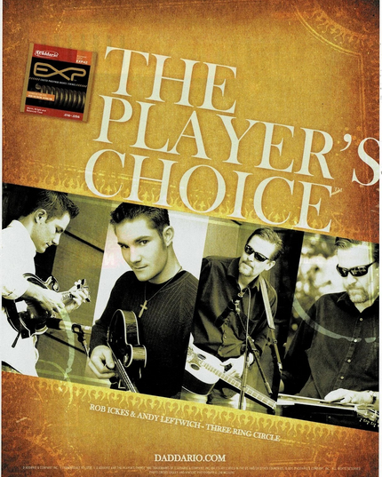 D'Addario Strings - ROB ICKES & ANDY LEFTWICH - 3 RING CIRCLE - 2011 Print Ad