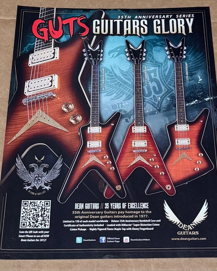 35th Anniversary Series - DEAN GUITARS - 2012 Print Ad