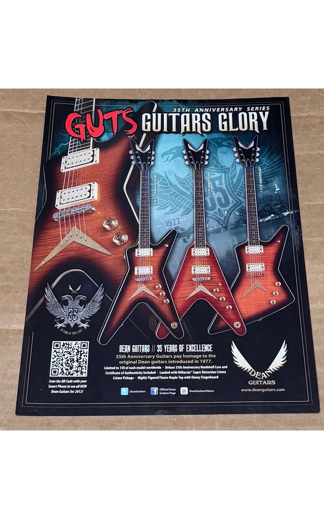 35th Anniversary Series - DEAN GUITARS - 2012 Print Ad