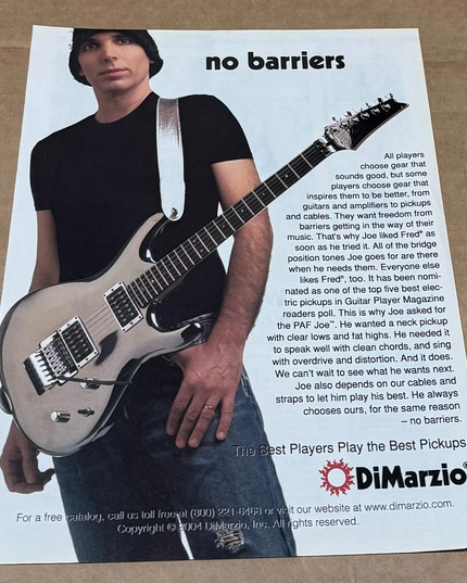 DiMarzio Pickups - JOE SATRIANI - 2004 Print Advertisement