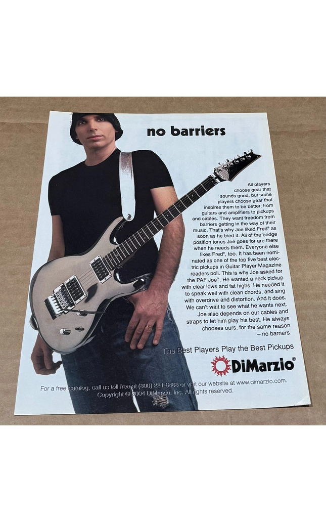 DiMarzio Pickups - JOE SATRIANI - 2004 Print Advertisement