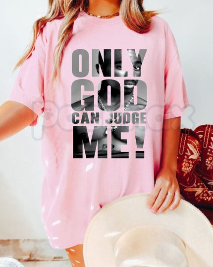 Tupac "Only God Can Judge Me" T-Shirt – Premium 100% Cotton 2Pac Graphic Tee, Vintage Aesthetic Hip-Hop Legend Top, Soft Lived-In Heavyweight West Coast Streetwear, Made in USA