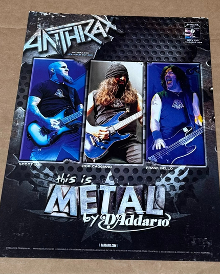 ANTHRAX - SCOTT IAN / BELLO / ROB CAGGIANO - D'Addario Strings - 2011 Print Ad