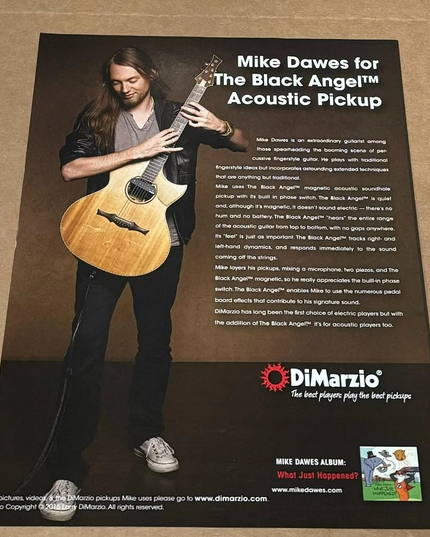 MIKE DAWES - DiMarzio Pickups - 2016 Print Ad