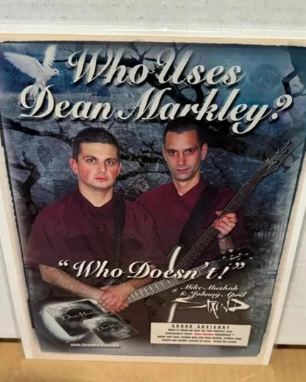 Dean Markley Strings - Mike Mushok & Johnny April of Staind - 2001 Print Ad