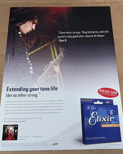 GUS G - Elixir Strings - 2012 Print Advertisement