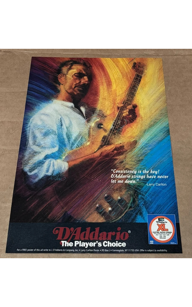 D'Addario Strings - LARRY CARLTON - 1992 Print Advertisement