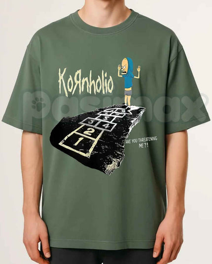 Vintage Kornholio Graphic T-Shirt – Funny Parody Pop Culture Unisex Cotton Tee