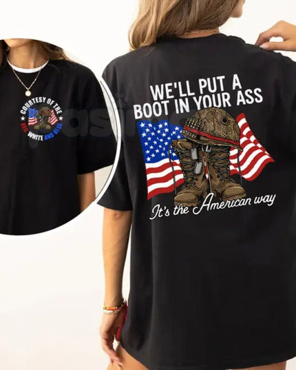 "It's The American Way" Toby Keith Tribute T-Shirt – Courtesy of the Red, White, and Blue 4th of July Tee, Premium 100% Cotton Patriotic Graphic Top, Soft Lived-In Heavyweight Country Music Shirt, Made in USA