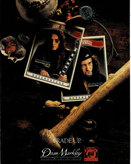 Dean Markley - Chris DeGarmo & Michael Wilton of Queensryche - 1993 Print Ad