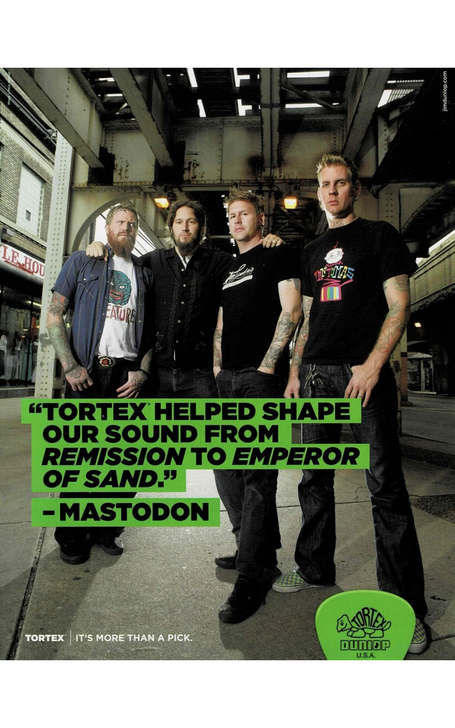 Mastodon - Dunlop Tortex - 2018 Print Advertisement