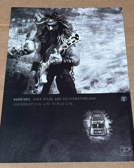 Dunlop WAH - ZAKK WYLDE of BLACK LABEL SOCIETY OZZY - 2005 Print Ad