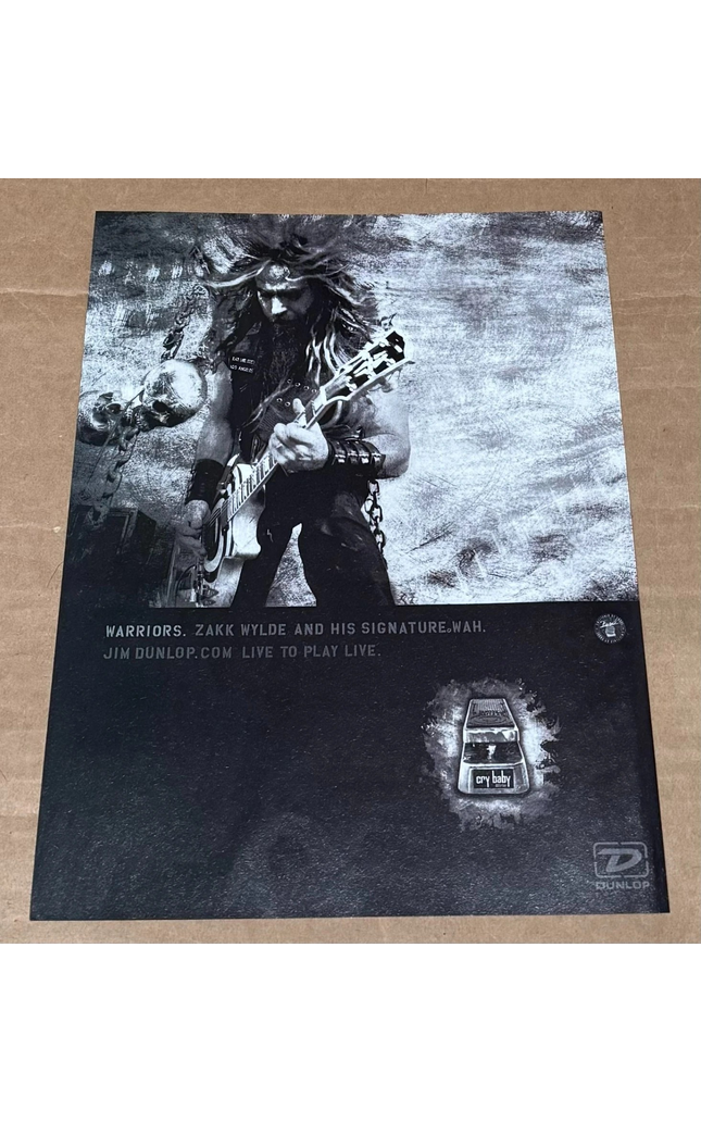 Dunlop WAH - ZAKK WYLDE of BLACK LABEL SOCIETY OZZY - 2005 Print Ad