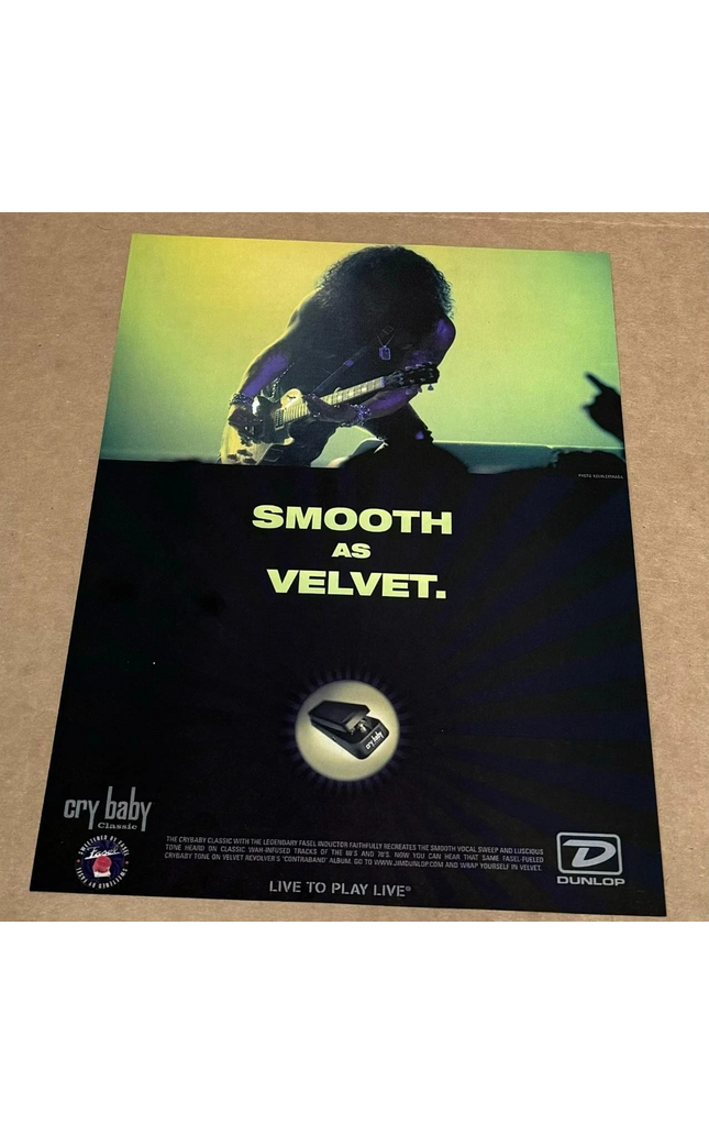 Slash of Guns N' Roses Velvet Revolver - Dunlop - 2004 Print Ad