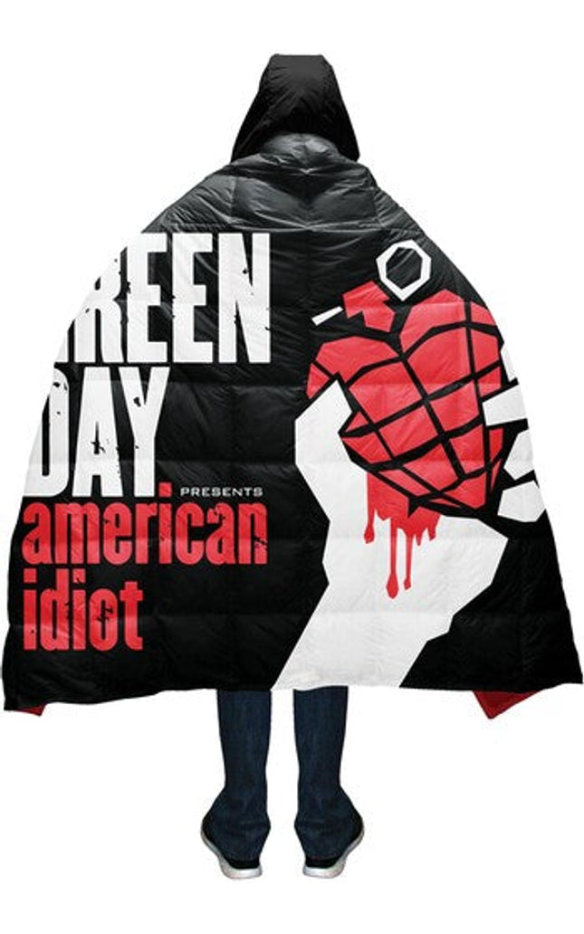 Green Day American Idiot Poncho Osfa Blk 2403gd - Green Day American Idiot Poncho Osfa Blk 2403gd - Apparel