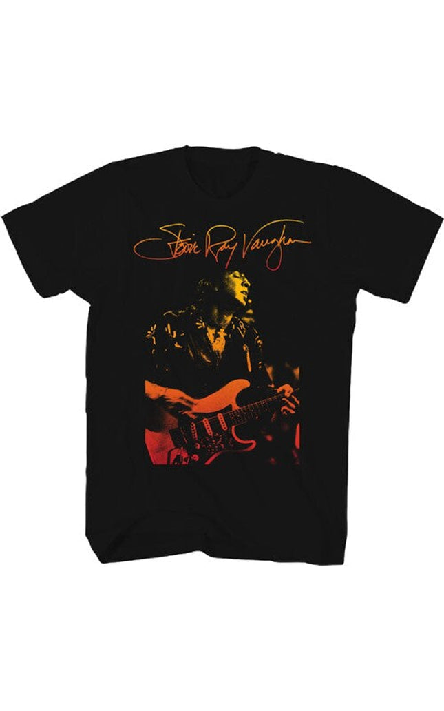 Stevie Ray Vaughan Signature T-Shirt – Black (2XL) Ts0001srva5 - Apparel