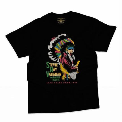 Stevie Ray Vaughan 1987 Tour T-shirt Black Medium - Stevie Ray Vaughan 1987 Tour T-shirt Black Medium - Apparel