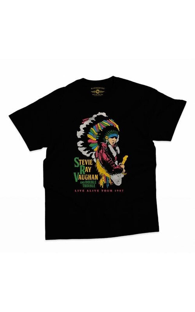 Stevie Ray Vaughan 1987 Tour T-shirt Black Xl - Stevie Ray Vaughan 1987 Tour T-shirt Black Xl - Apparel