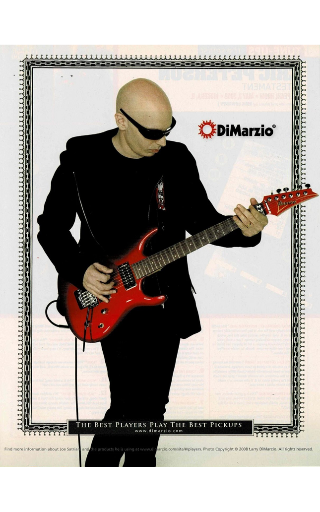 DiMarzio Pickups - JOE SATRIANI - 2008 Print Advertisement