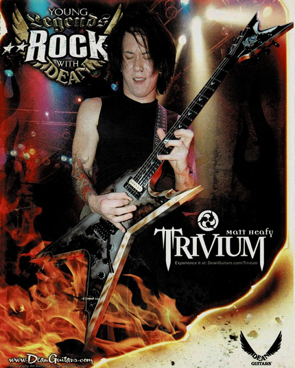 MATT HEAFY of TRIVIUM - DEAN GUITARS - 2006 Print Ad