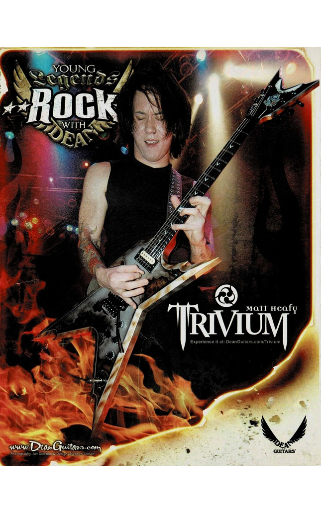 MATT HEAFY of TRIVIUM - DEAN GUITARS - 2006 Print Ad