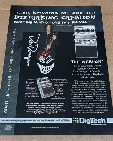 Dan Donegan of Disturbed - DigiTech - 2004 Print Advertisement