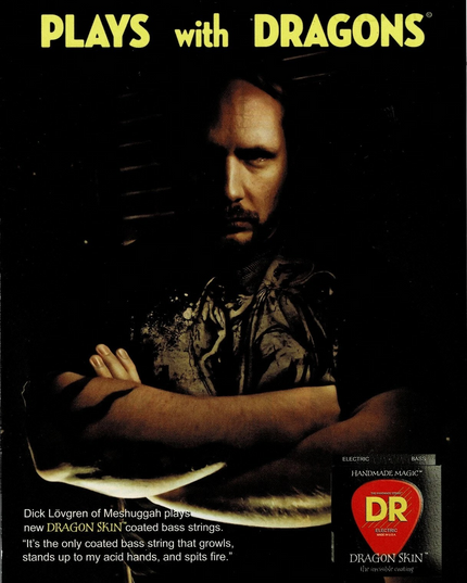 DICK LOVGREN of MESHUGGAH - DR Strings - 2012 Print Ad