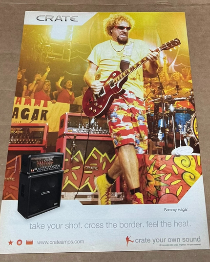 SAMMY HAGAR - CRATE AMPS - 2004 Print Advertisement