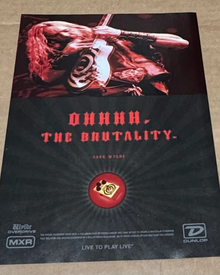 Dunlop - ZAKK WYLDE of BLACK LABEL SOCIETY OZZY - 2005 Print Advertisement