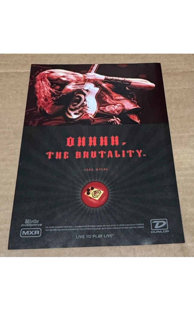 Dunlop - ZAKK WYLDE of BLACK LABEL SOCIETY OZZY - 2005 Print Advertisement